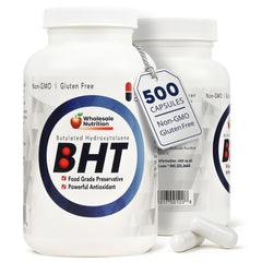 Wholesale Nutrition BHT 250mg capsule preserves oils and fats.