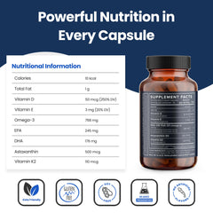 Nutri11 enteric-coated capsules close-up illustrate reduced fishy aftertaste.