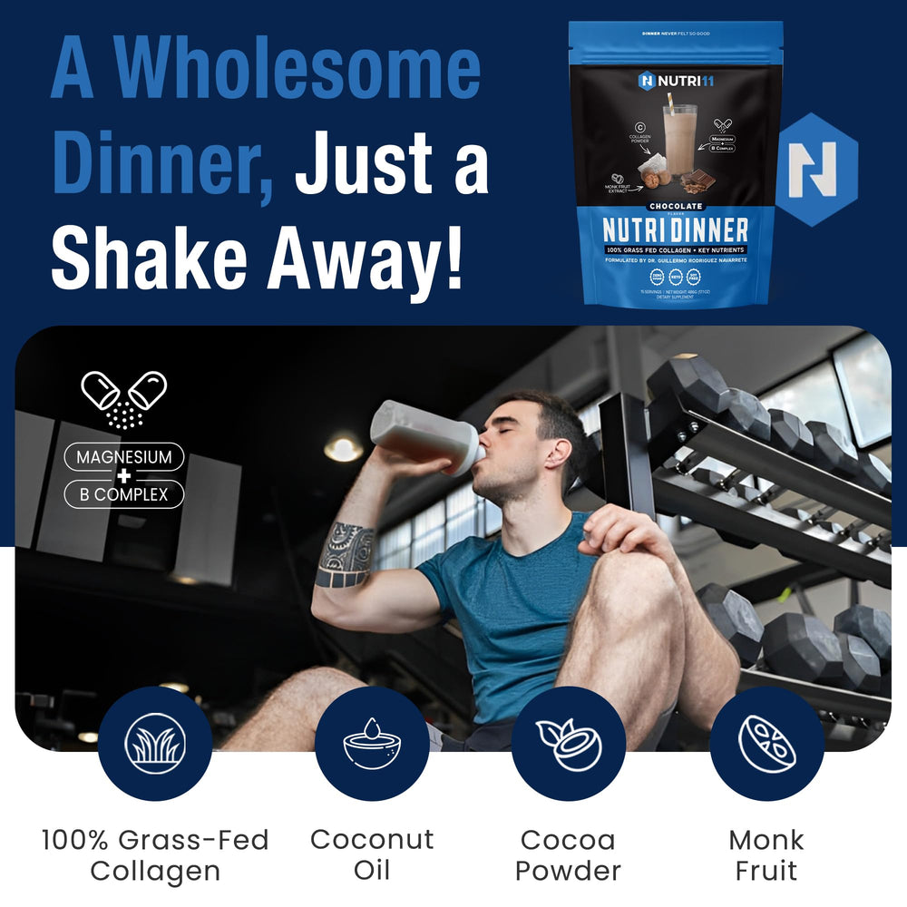 Nighttime scene with NutriDinner suggesting relaxation and recovery