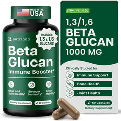 Nutriana Beta Glucan 1000mg bottle highlighting immune support potential
