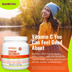 NutriBiotic sodium ascorbate powder buffered formula supports gentler digestion.