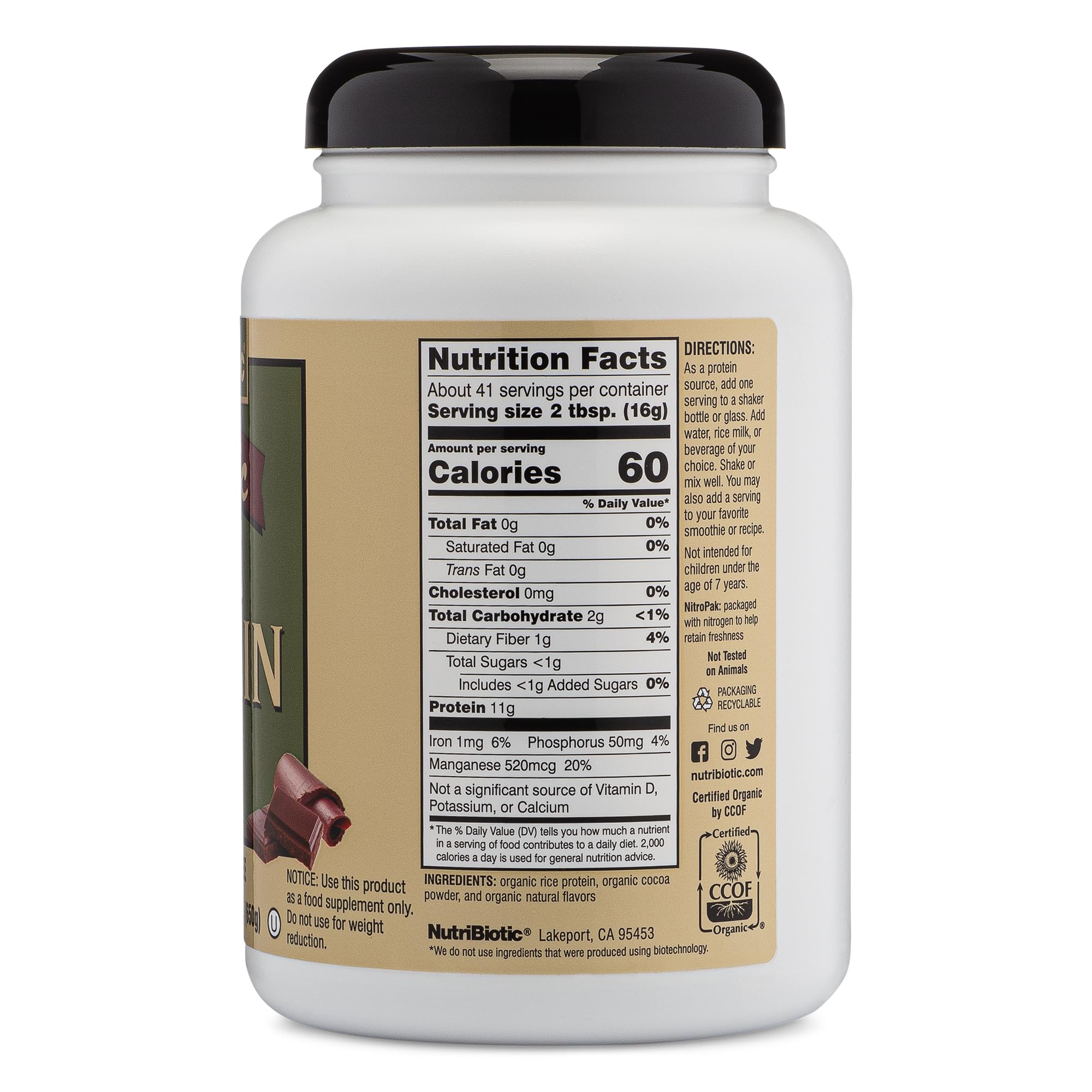NutriBiotic scoop highlights portion control for daily vegan protein