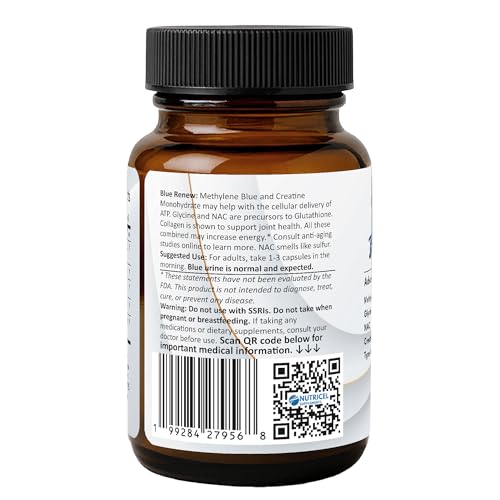 Nutricel collagen-creatine-methylene-blue capsules illustrating multi-ingredient synergy.