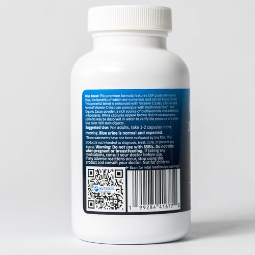 Nutricel Methylene Blue with cacao powder as a clean excipient