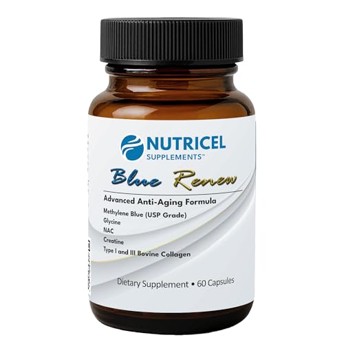 Nutricel Methylene Blue capsules label detail emphasizes measured serving.