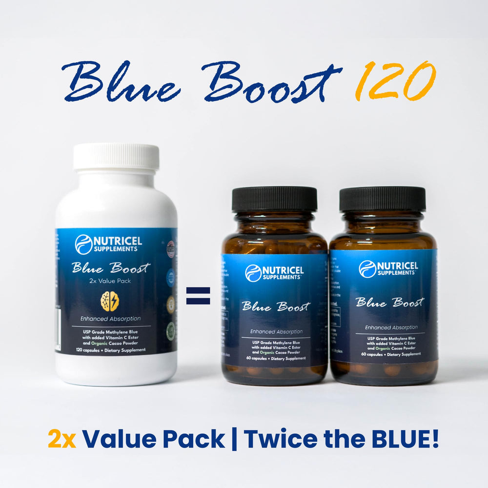 Nutricel Methylene Blue vegetarian capsules are gelatin-free
