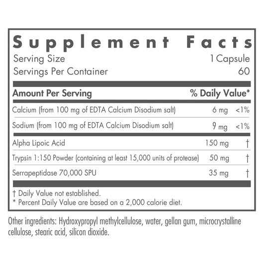 Nutricology Biofilm Neutralizer capsules close-up highlighting proteolytic enzymes for potential biofilm management