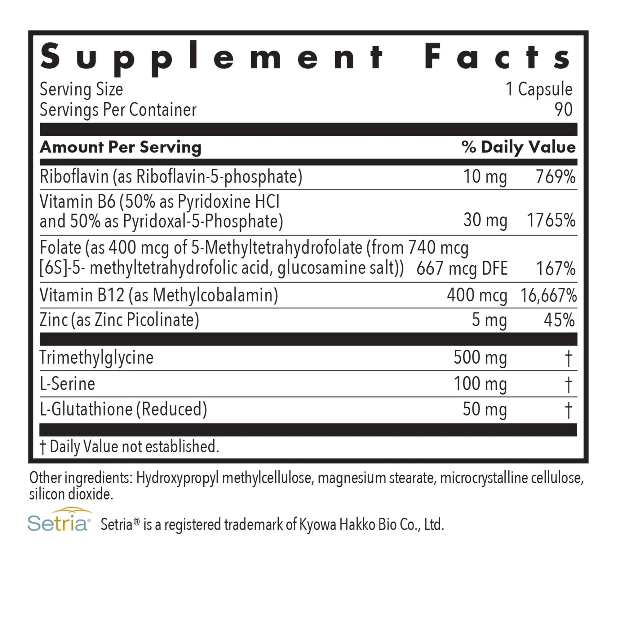 Nutricology Homocysteine Plus capsules close-up showing vegetarian capsules