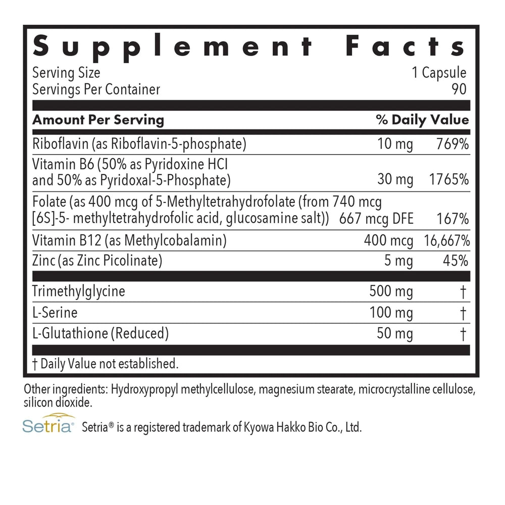 Nutricology Homocysteine Plus capsules close-up showing vegetarian capsules