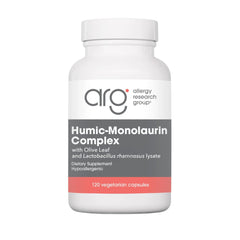 NutriCology Humic-Monolaurin bottle front supports daily immune response.