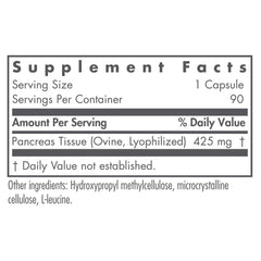 Nutricology Pancreas Lamb Supplement capsules close-up showing enzyme blend for digestion.