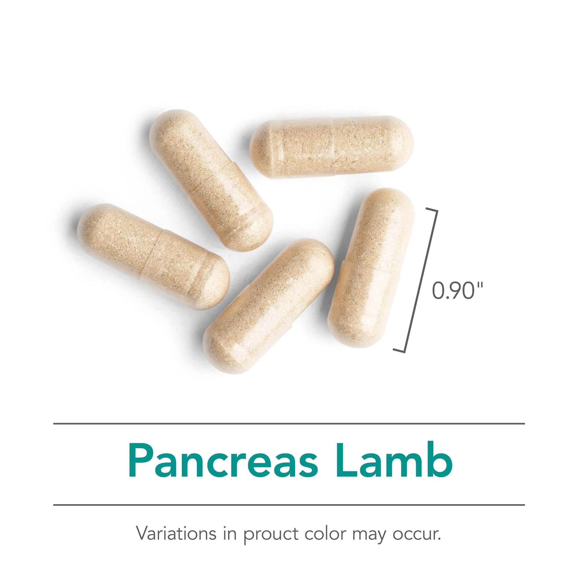 Nutricology Pancreas Lamb Supplement capsules ready for before meals use.