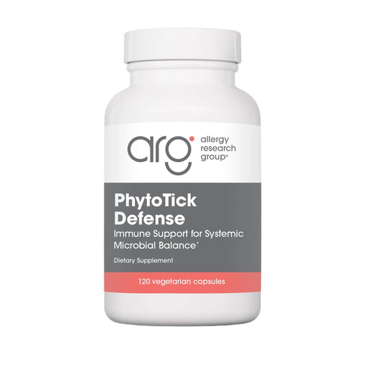 Nutricology Phyto Tick Defense bottle showing mushroom complex for immune support.