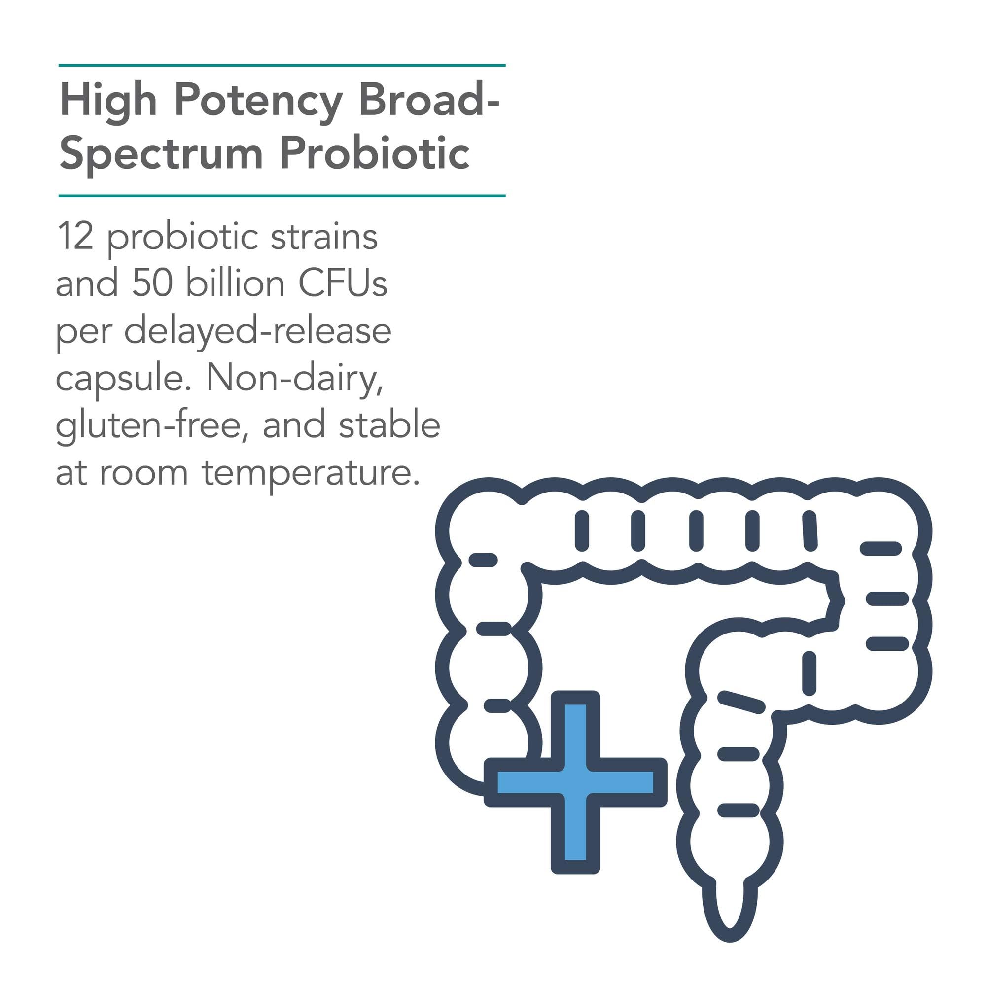 Nutricology Restore-Biotic Complete label-closeup highlights potency and ingredients.