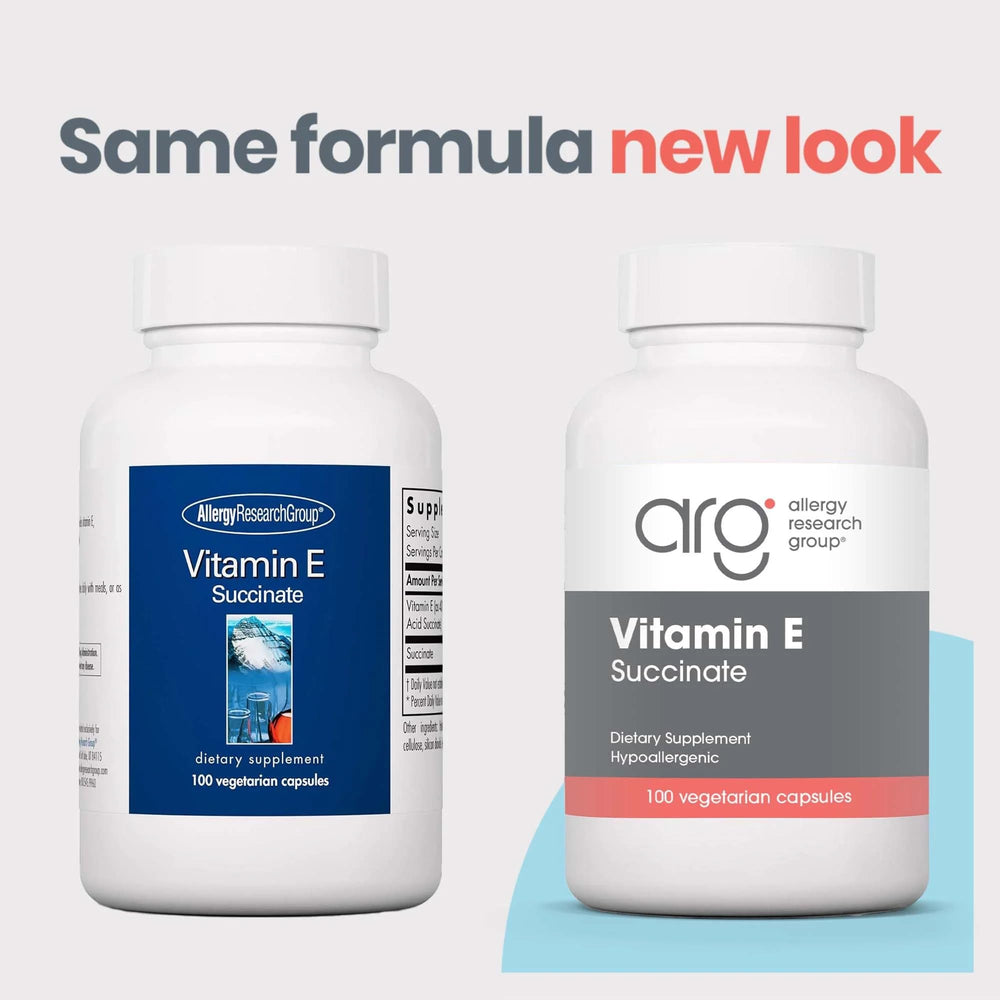 Nutricology Vitamin E Succinate D-alpha-tocopheryl close-up.