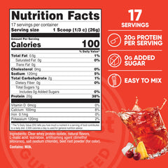 Nutricost Aislado de Suero Claro Tropical, mezcla clara para post-entrenamiento rápido.