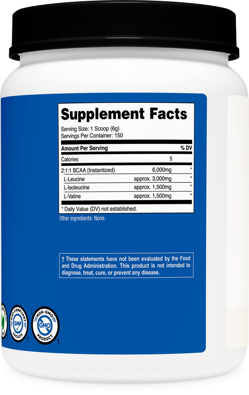 Nutricost BCAA powder mixed in a glass for a neutral drink
