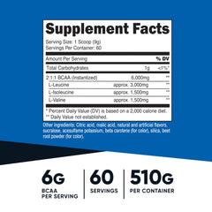 Nutricost BCAA Powder Orange Mango scoop included for easy serving after training.