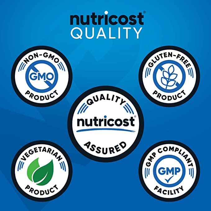 Nutricost BCAA Unflavored packaging for customizable blends.