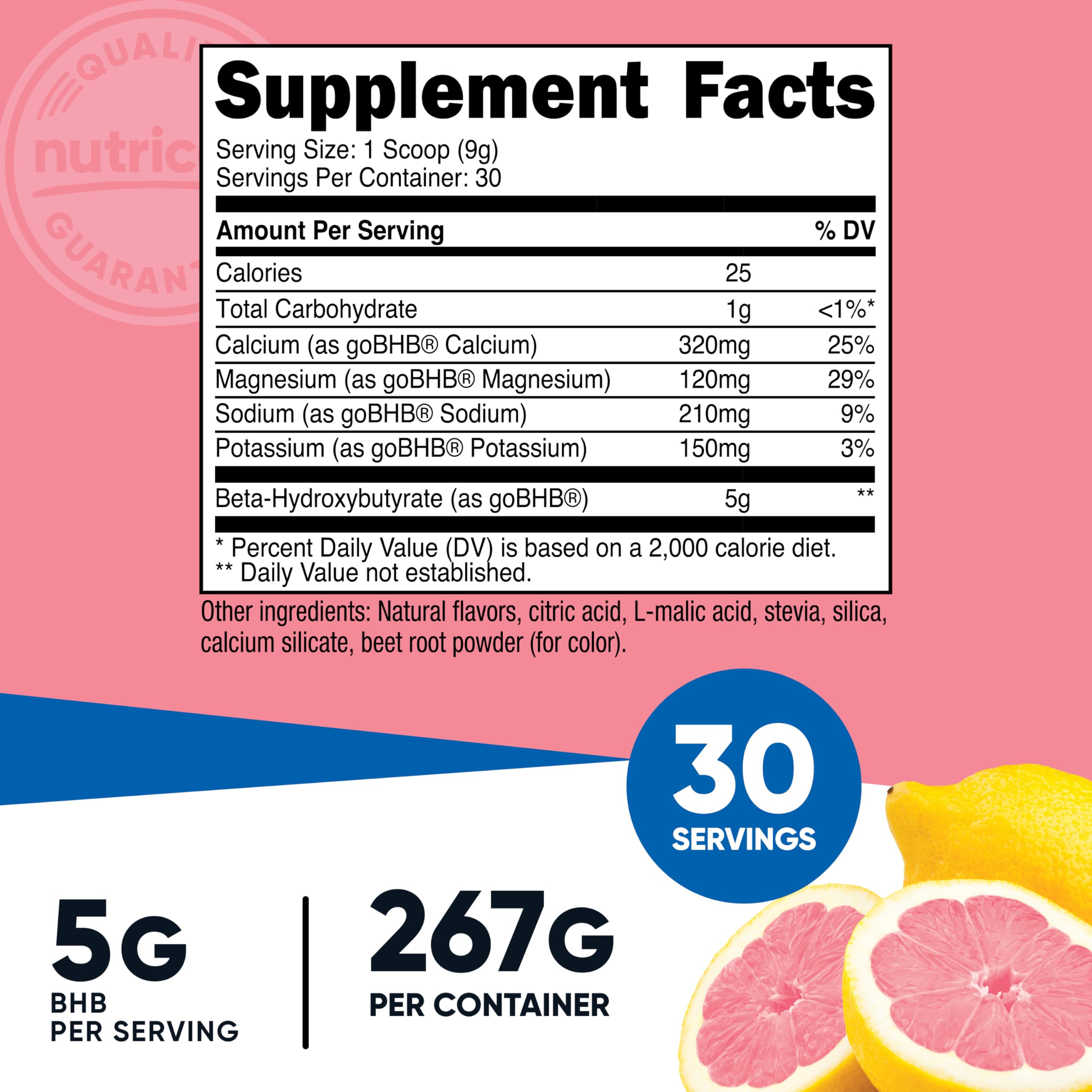 Nutricost BHB Salts Drink Mix serving scoop for easy measurement and quick mixing.