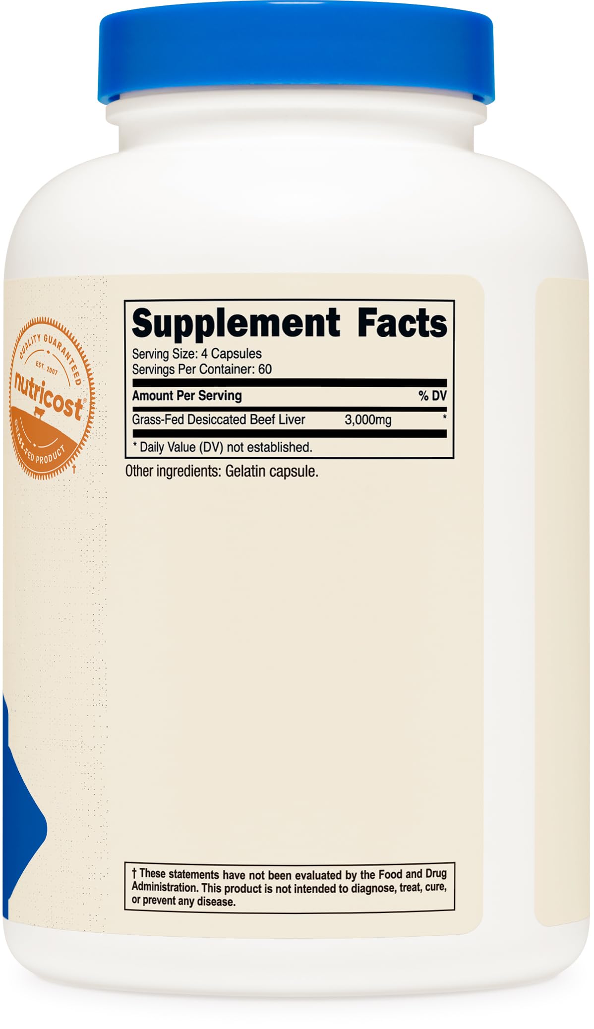 Nutricost bottle on kitchen counter for easy daily use.