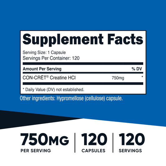 Close-up of Nutricost Creatine HCl capsules for quick intake.