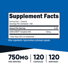 Close-up of Nutricost Creatine HCl capsules for quick intake.