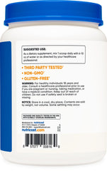 Nutricost DAA powder label highlights gluten-free and non GMO features