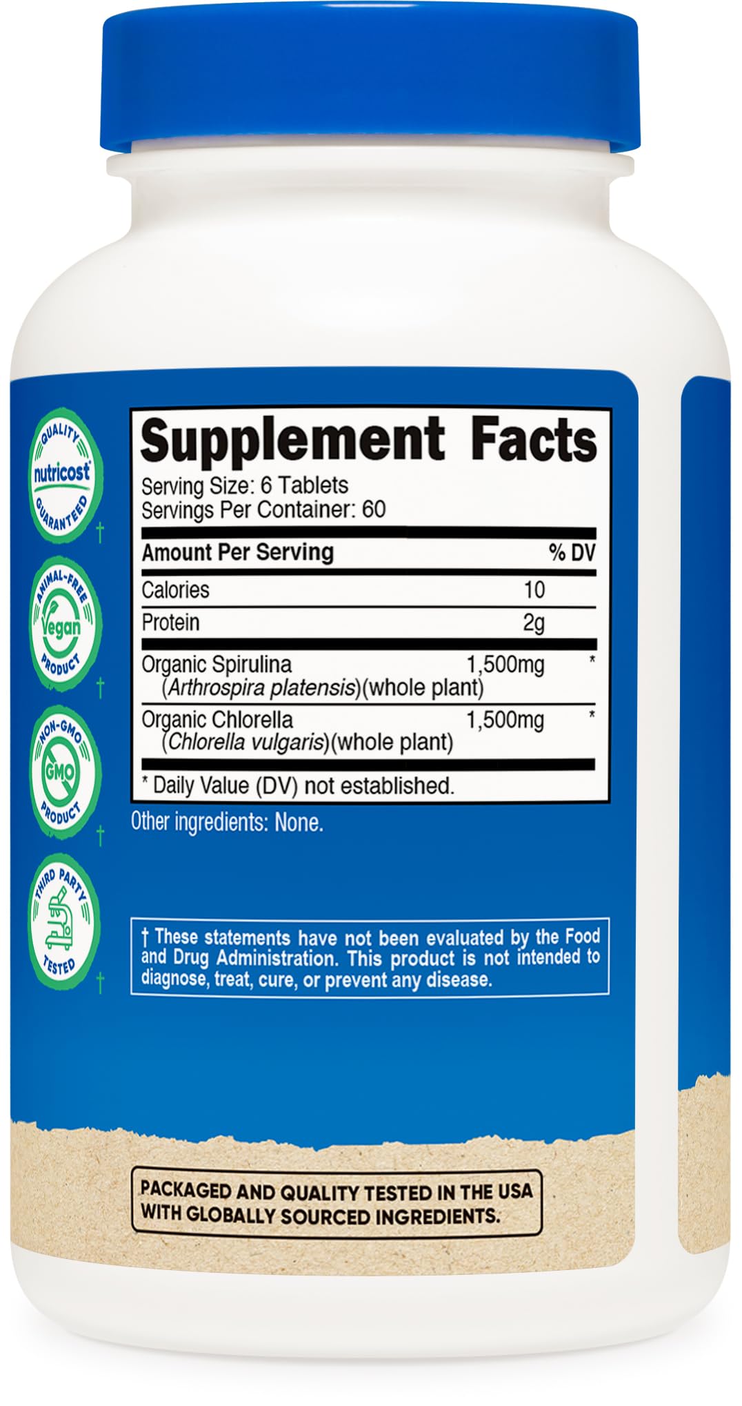 Nutricost facility icon with NSF, GMP, and FDA marks.