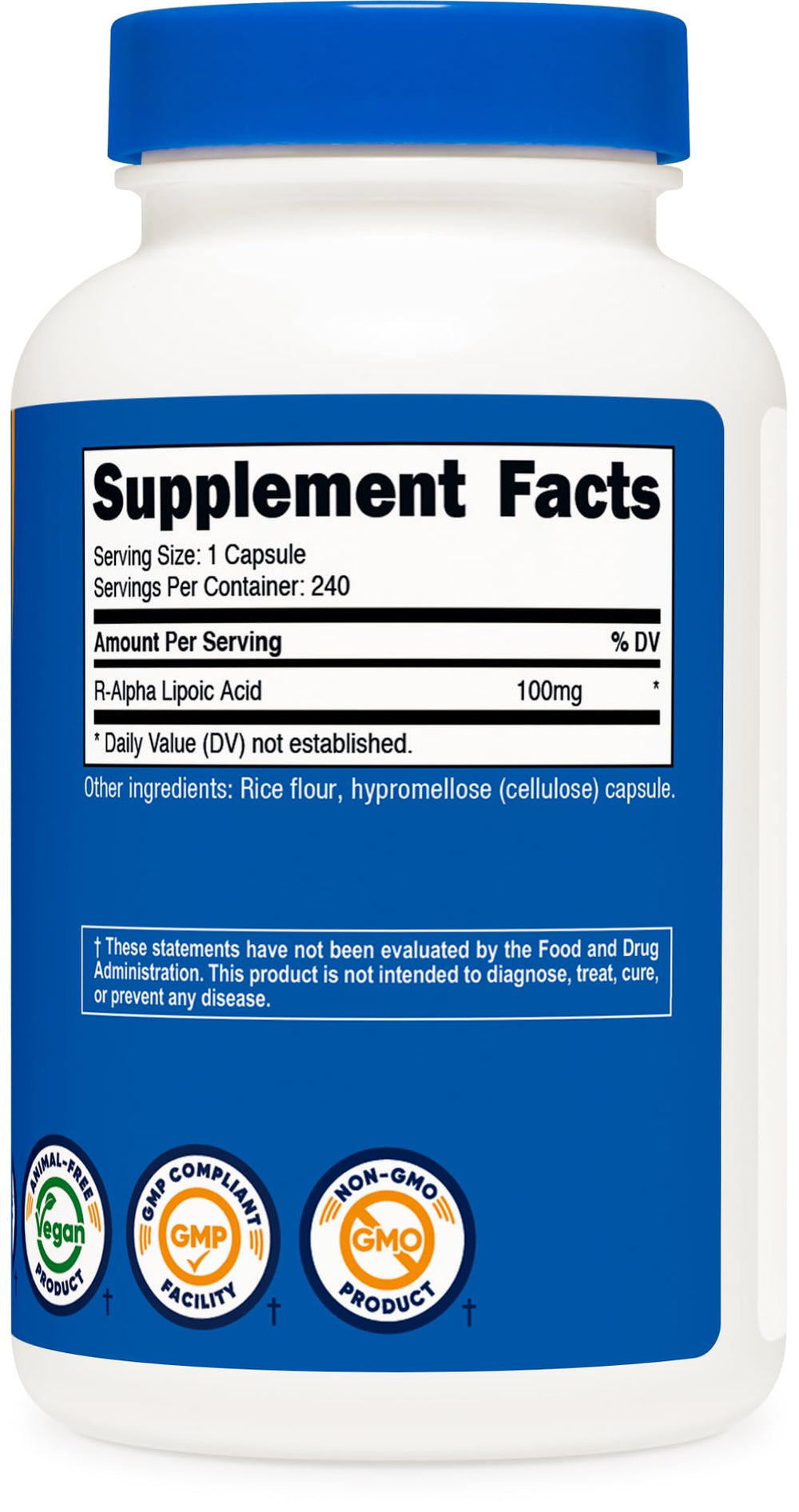 Nutricost facility sign confirms FDA-registered, GMP-compliant production.