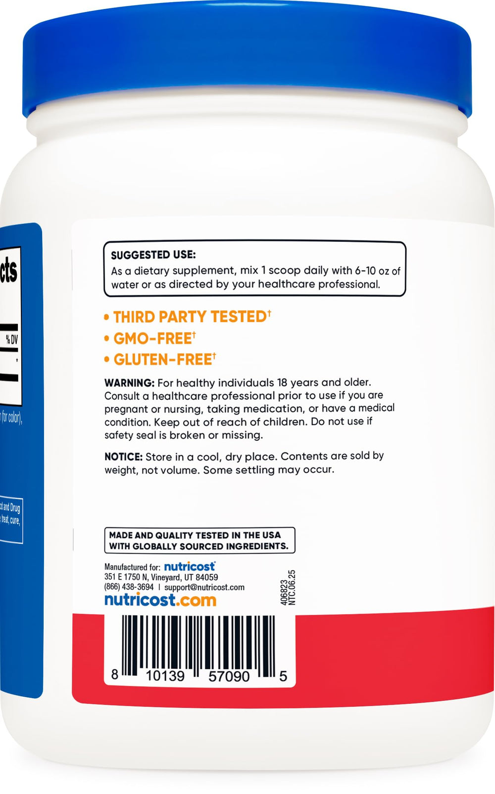 Nutricost Fruit Punch flavor pre-workout mix for tasty performance boosts.