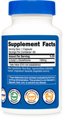 Nutricost GMO-free label on bottle for clean-label shopping