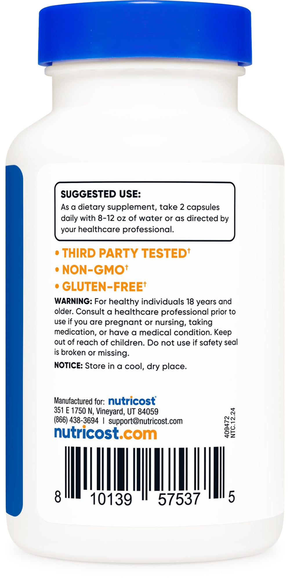 GMP-compliant manufacturing facility symbol for Nutricost quality assurance.