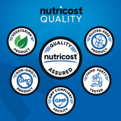 Nutricost Intra label close-up, highlighting non-GMO and gluten-free features.