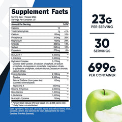 Nutricost Intra Green Apple bottle being poured into water for quick refreshment.