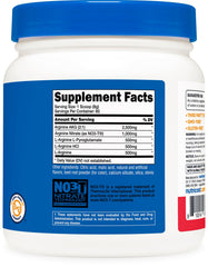 Nutricost L-Arginine Complex glass with prepared drink during workout.