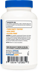 Serving size view of Nutricost L-Carnosine showing 120 capsules per bottle.