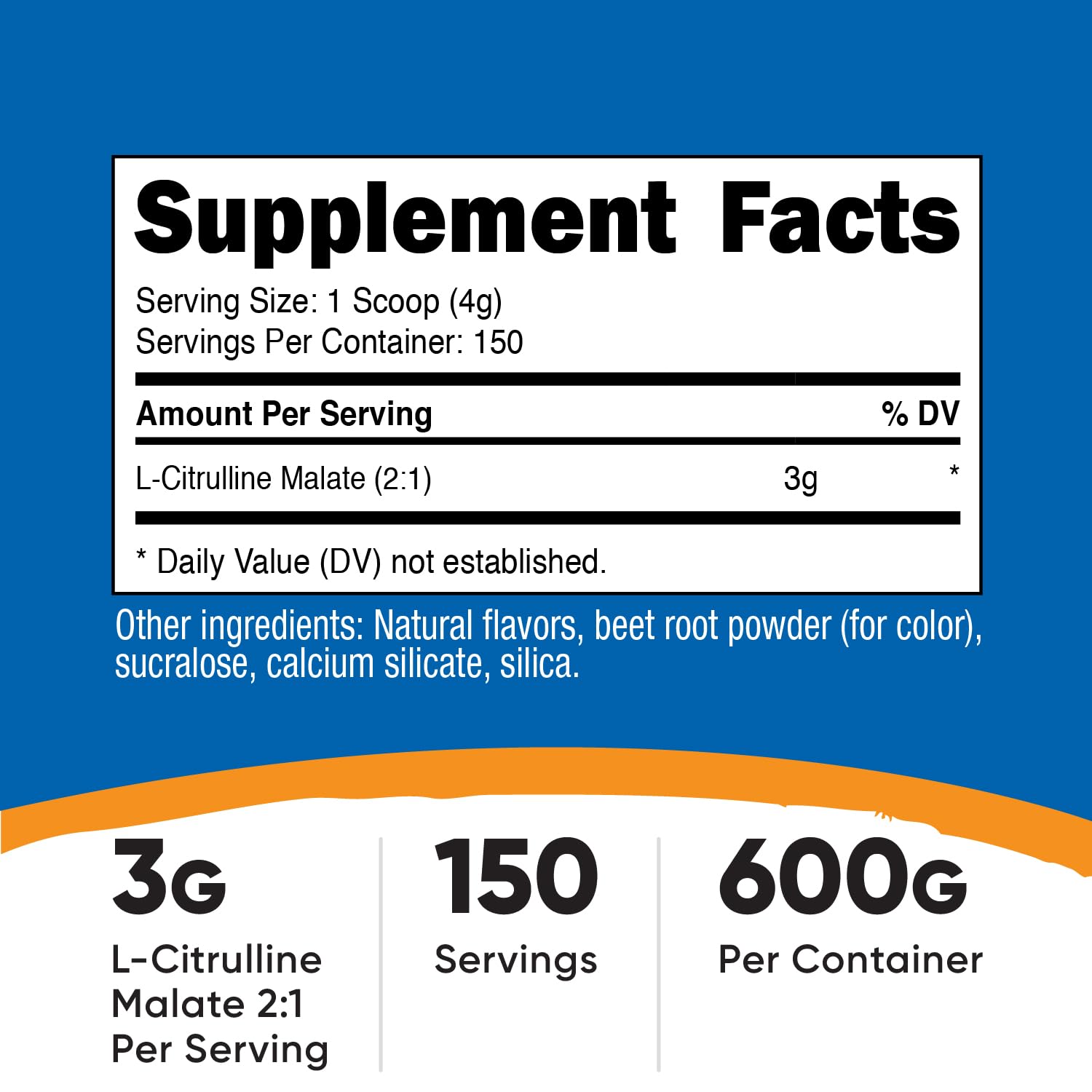 Nutricost L-Citrulline Malate 2:1 Fruit Punch scoop for easy, accurate dosing.