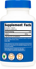 Nutricost Lactoferrin capsules packaging box: GMP-compliant and third-party tested.