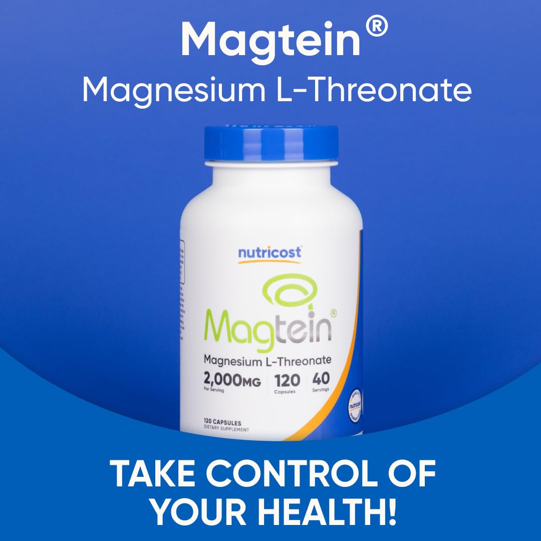 Gluten-free Nutricost Magnesium L-Threonate packaging and label.