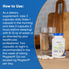 Vegetarian-friendly Nutricost Magnesium L-Threonate capsules on a clean background.