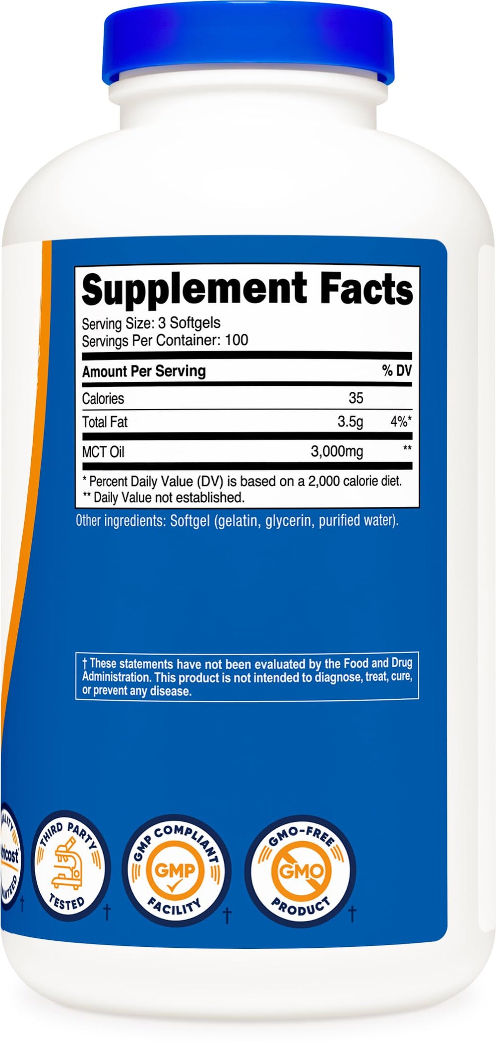 Kitchen scene with Nutricost MCT Softgels offering convenient keto-friendly support.