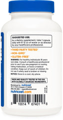 Nutricost badge indicating non-GMO and third-party tested quality.