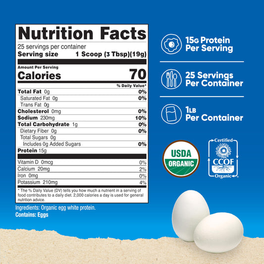 Nutricost Egg White Protein scoop ready for precise serving