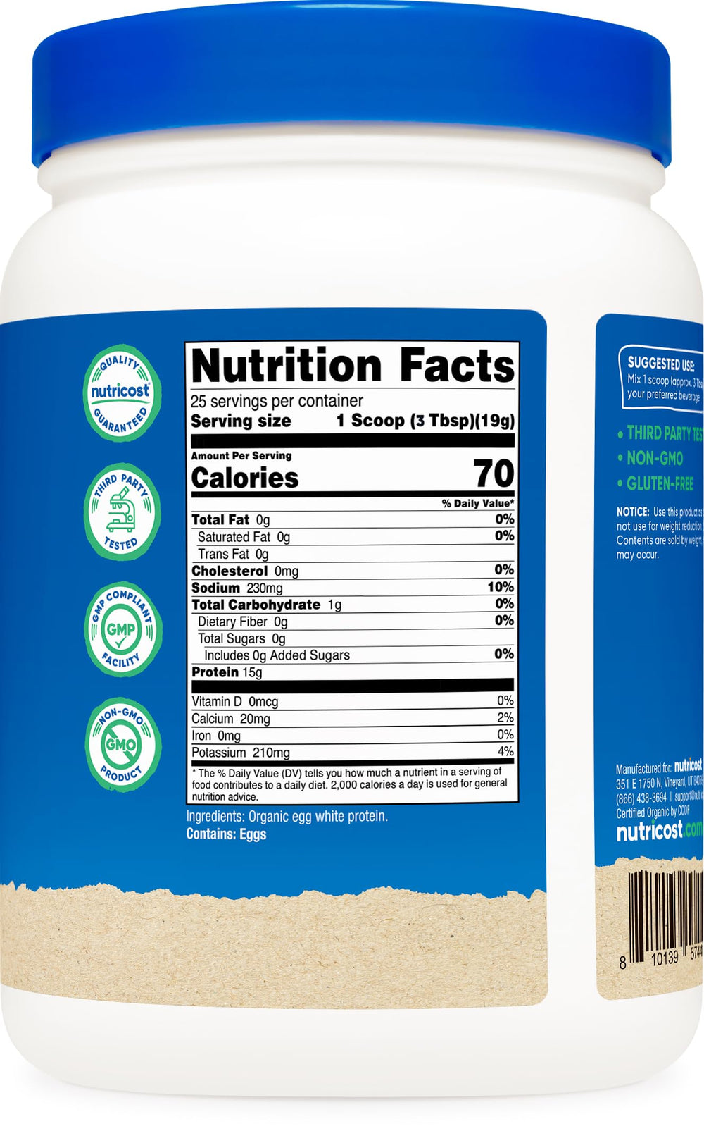 Nutricost Shaker with egg white protein mix for easy drinks