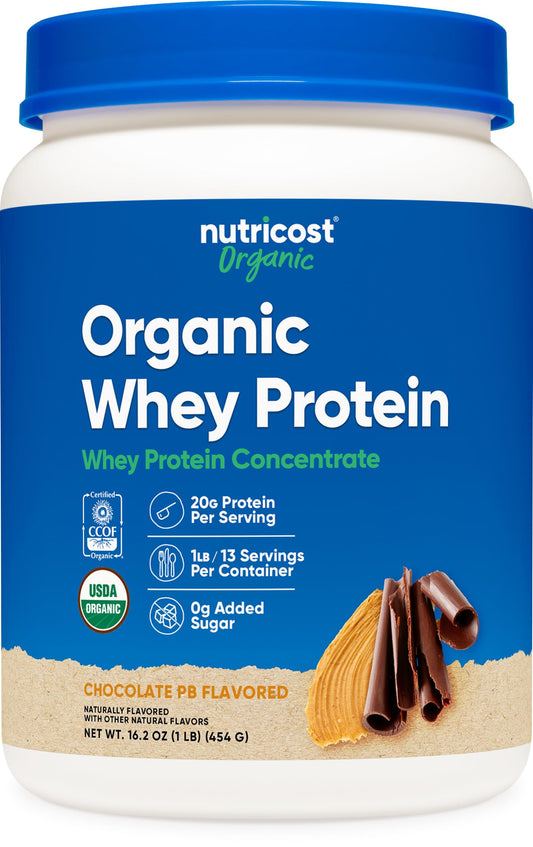 Nutricost Organic Whey Protein container for a clean protein boost.