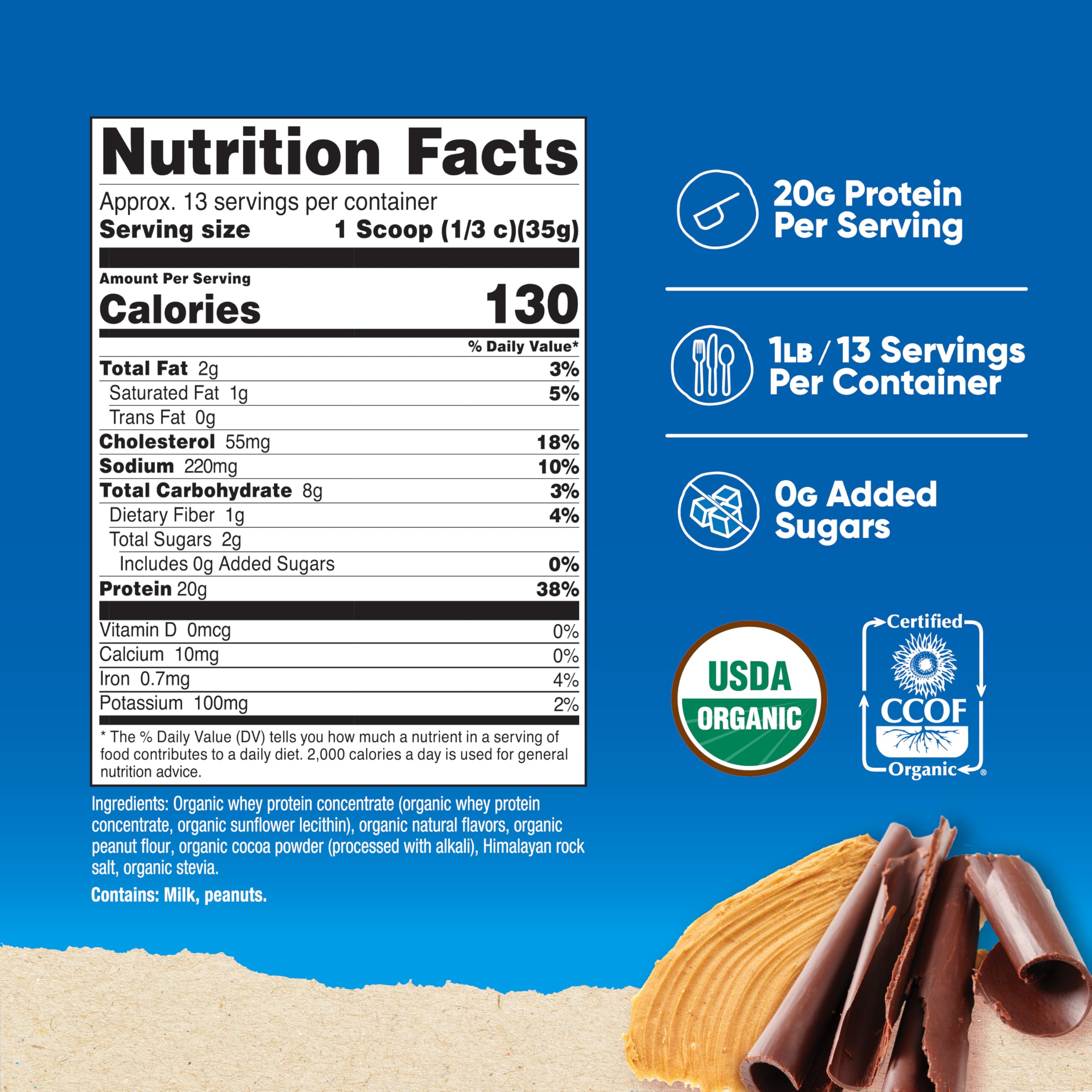 Nutricost Whey Protein scoop ready for a quick shake.