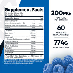 Nutricost Pre-Workout Complex scoop shows convenient serving for consistent energy.