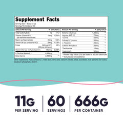 Nutricost Pre-Workout Women blue raspberry powder scoop for quick energy before training