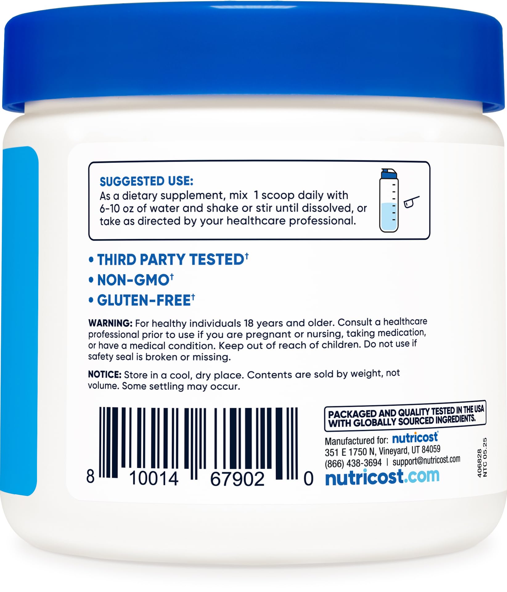 Nutricost Sodium BHB powder pouring, neutral flavor for keto-friendly recipes.